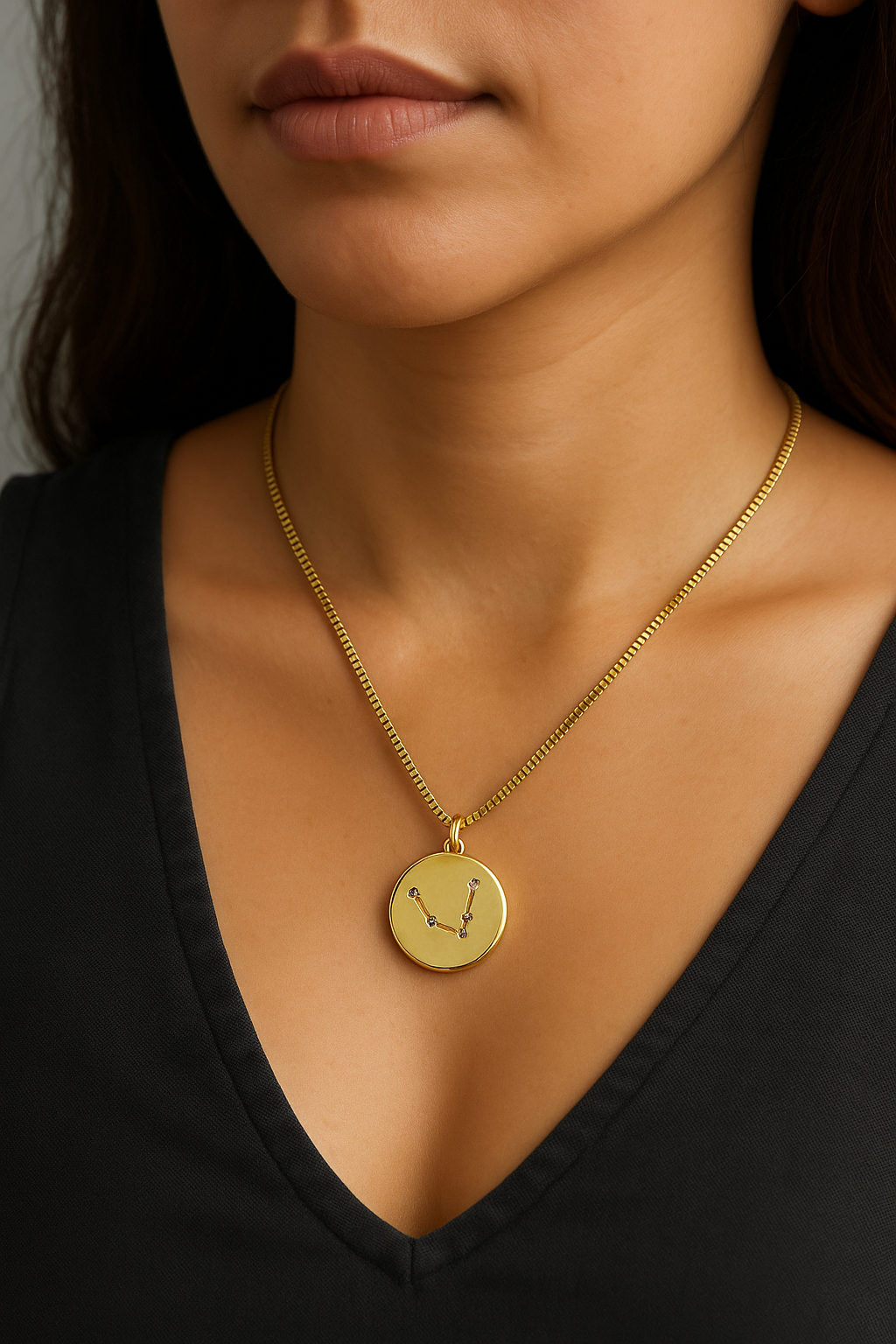 Double Sided Zodiac Pendant Necklace