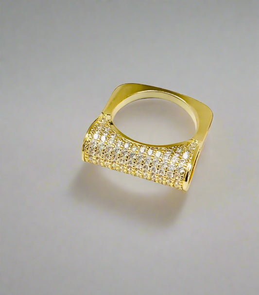 Micro Pave Folded Ring
