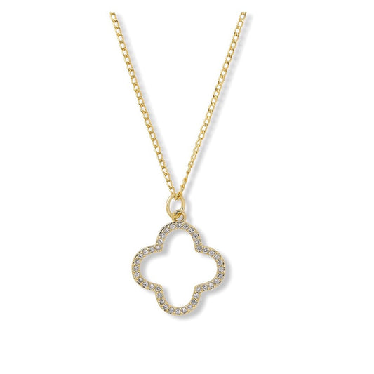 Pave Clover Necklace