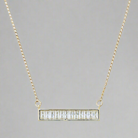 Bezel Bar Necklace