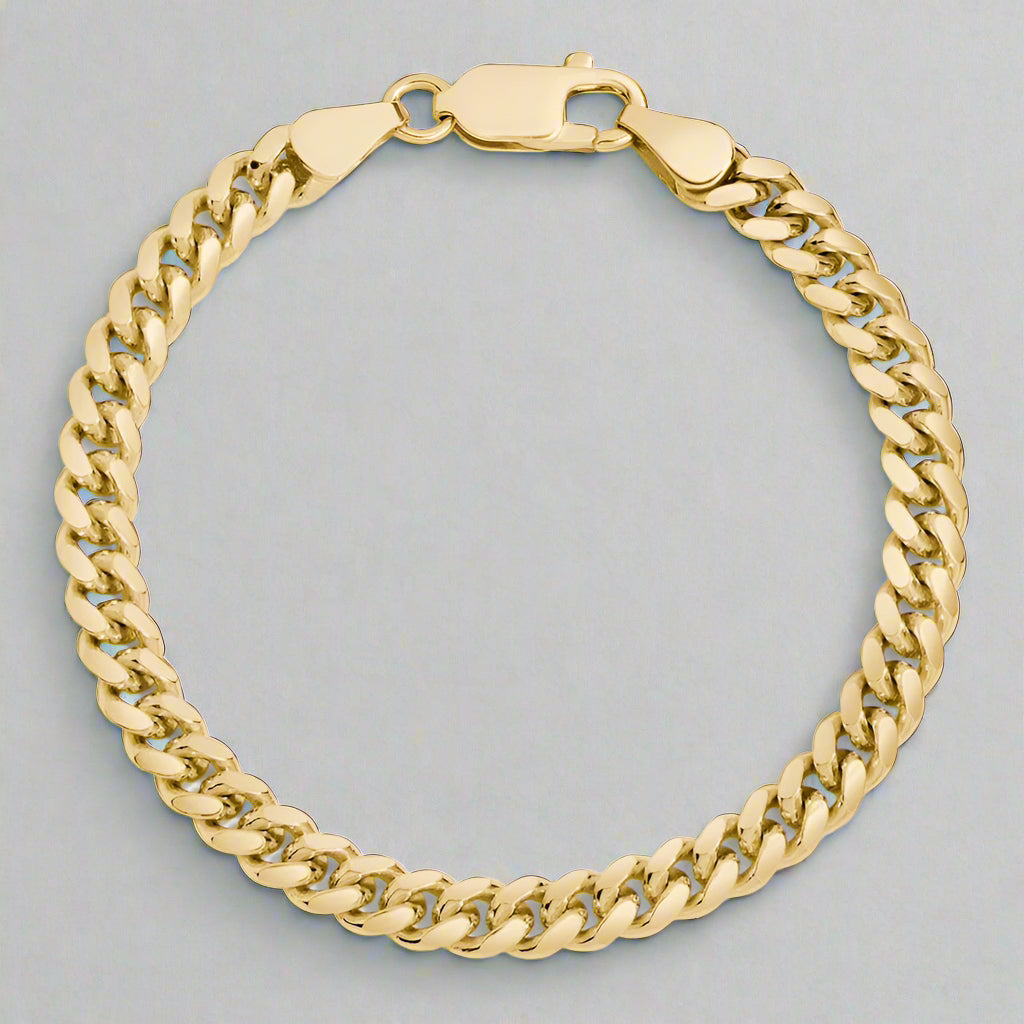 Diamond Cut Miami Cuban Link Anklet