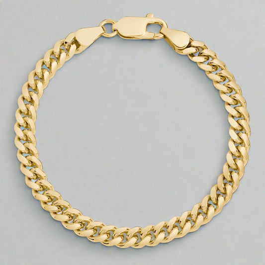 Diamond Cut Miami Cuban Link Anklet