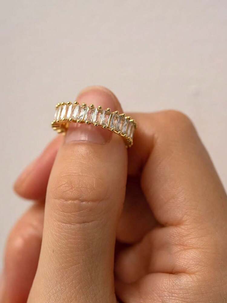 Bezel Band Open Ring