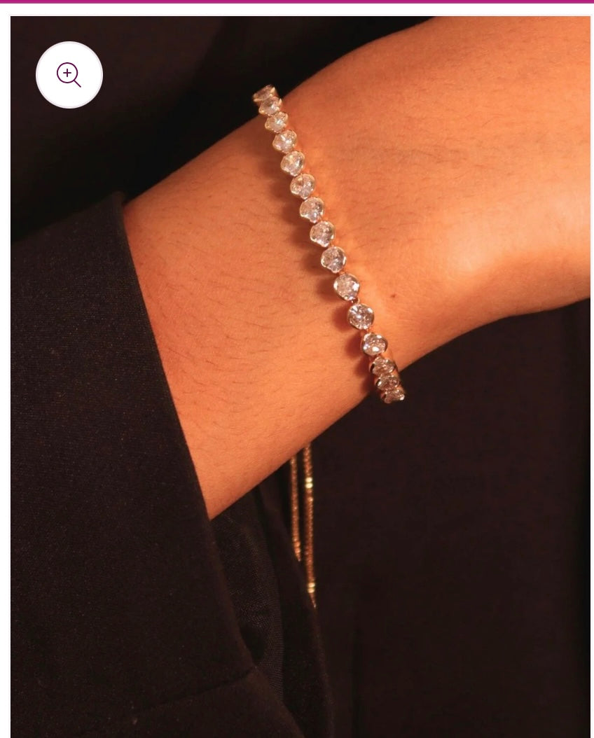 Classic Round Adjustable Tennis Bracelet
