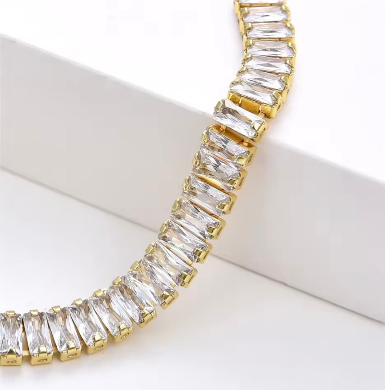 Baguette Tennis Bracelet - Adjustable