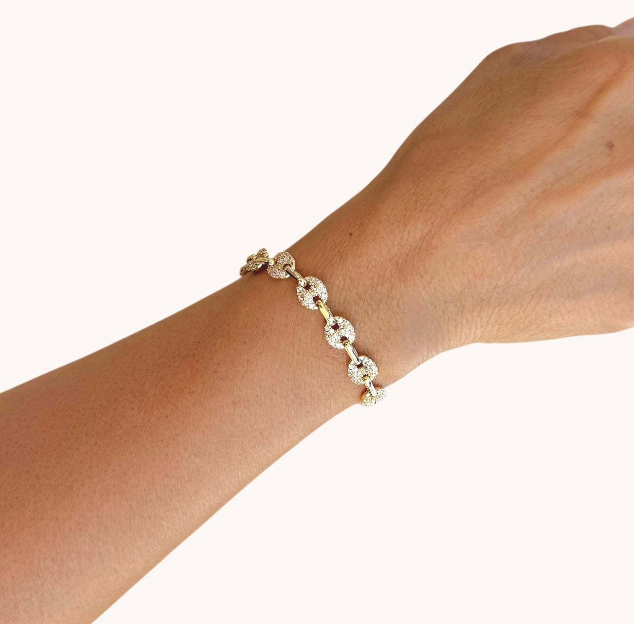 Micro Pave G-Link Bracelet
