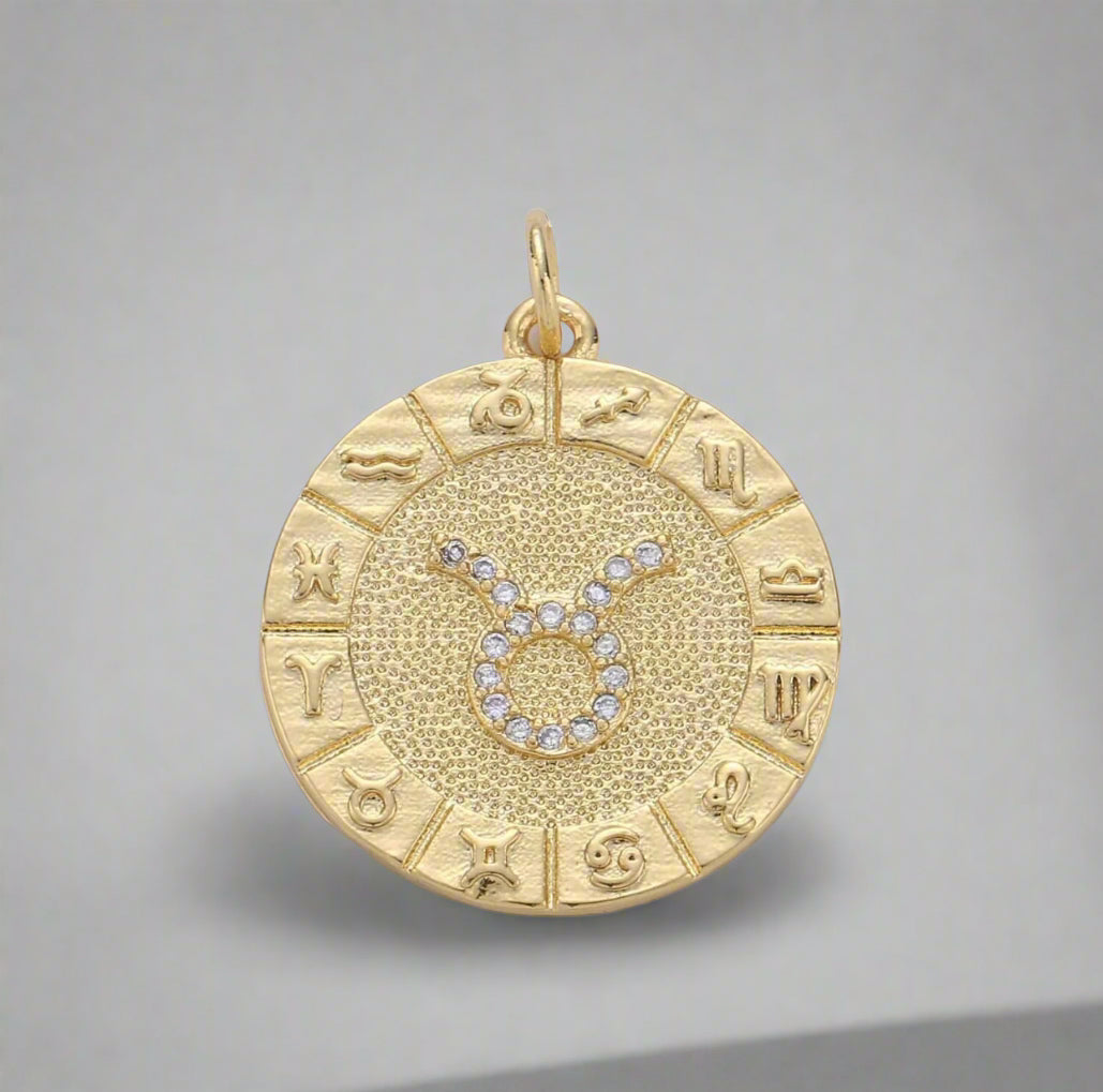 Micro Pave Zodiac Pendant