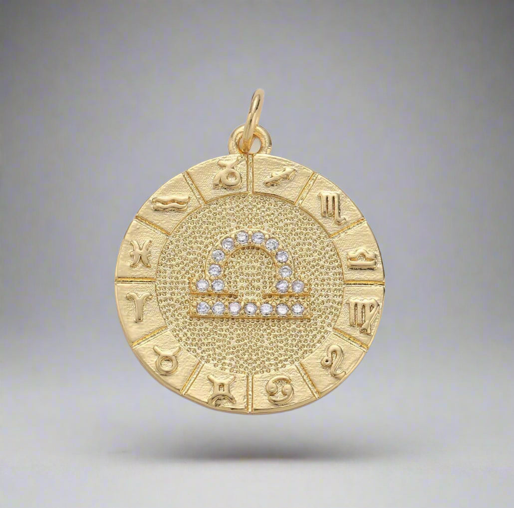 Micro Pave Zodiac Pendant