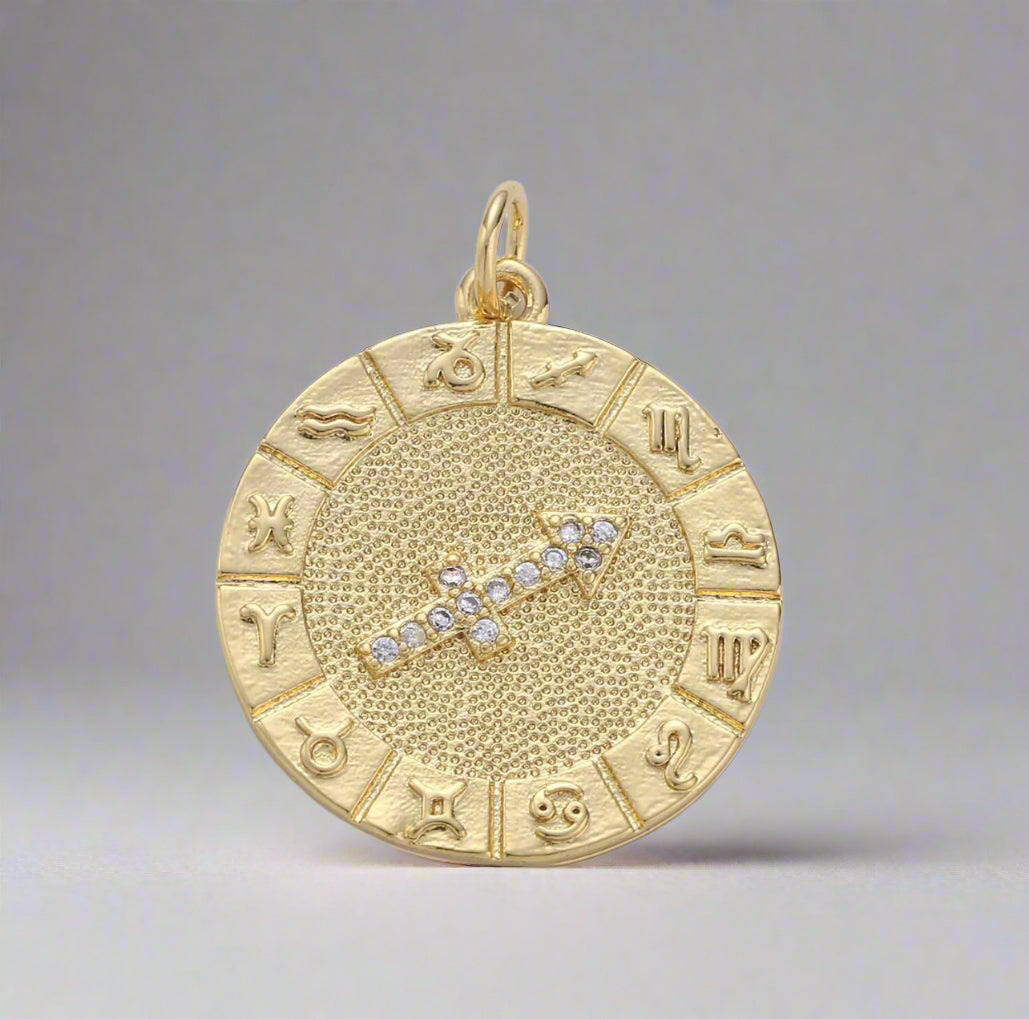 Micro Pave Zodiac Pendant