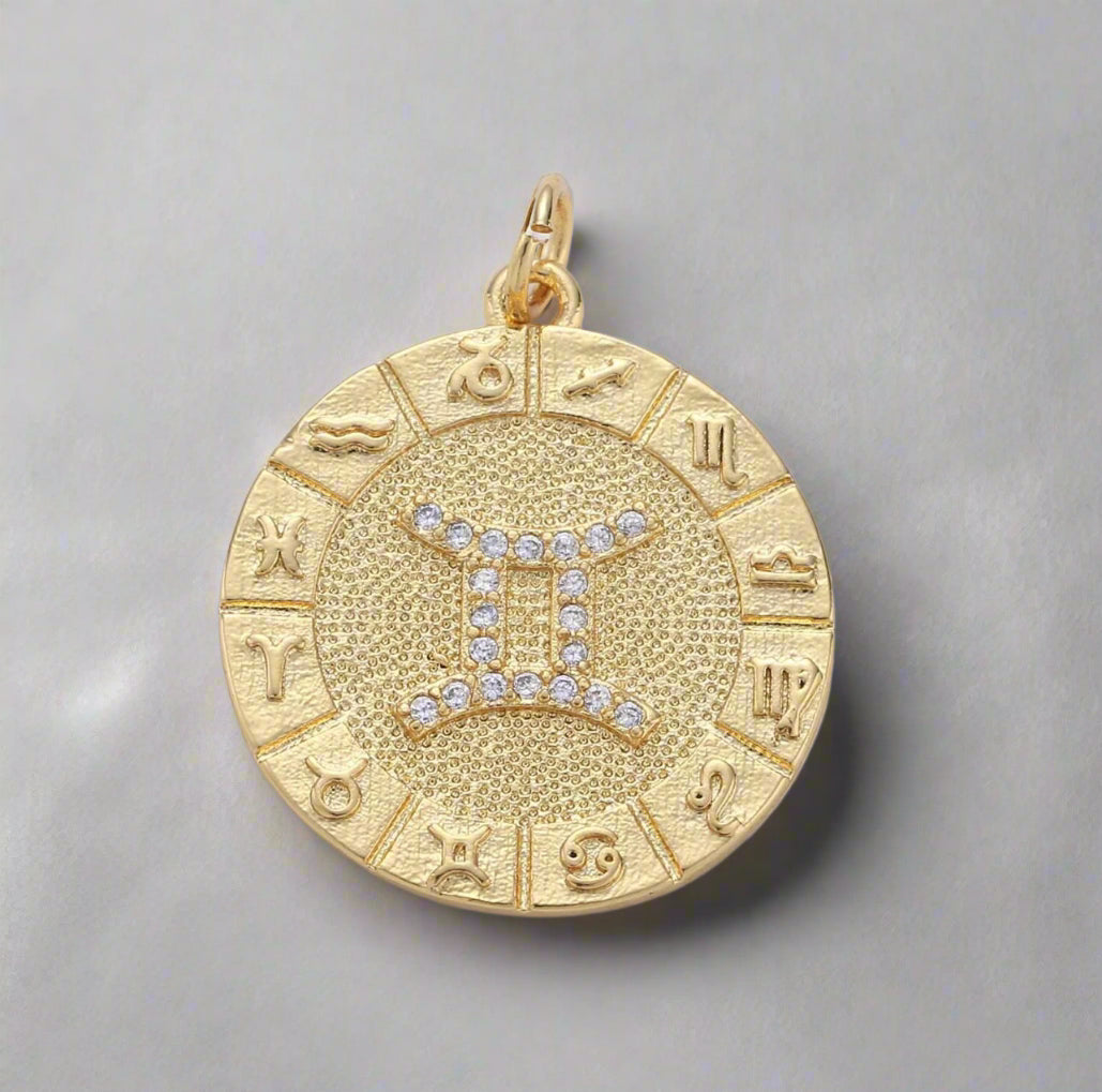 Micro Pave Zodiac Pendant