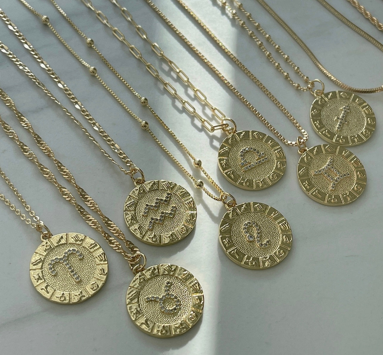 Micro Pave Zodiac Pendant