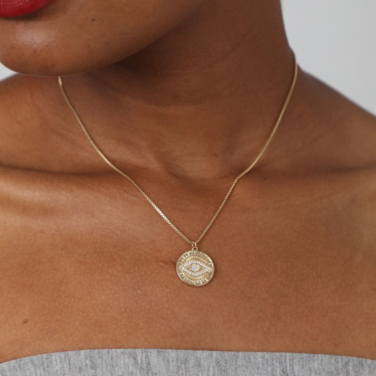 Sparkling Evil Eye Necklace