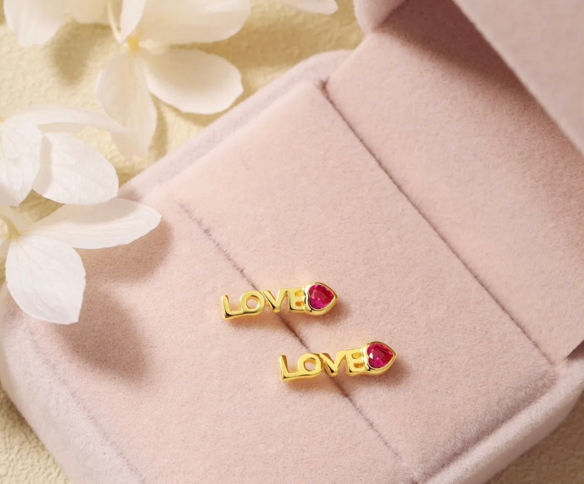 Love Post Earrings