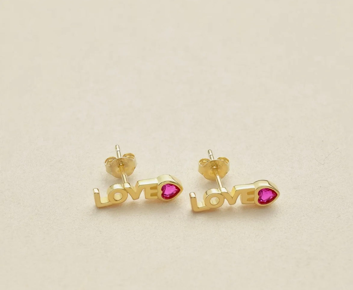 Love Post Earrings